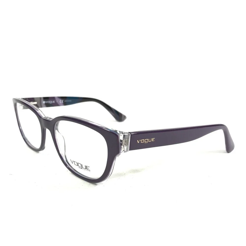 Vogue Eyeglasses Frames VO2747 2002 Purple Clear Cat Eye Round 52-17-140